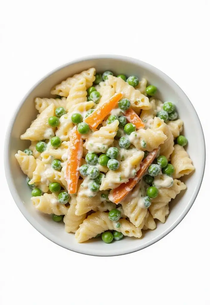 30 Ranch Pasta Salad Recipes for Creamy Tangy Flavor - 7. Creamy Ranch Pasta Salad with Peas and Carrots