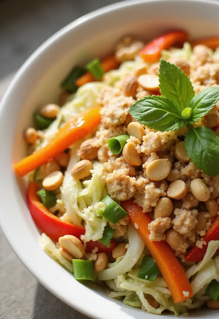 30 Raw Salad Recipes That Are Fresh and Full of Crunch - 11. Thai Crunch Salad