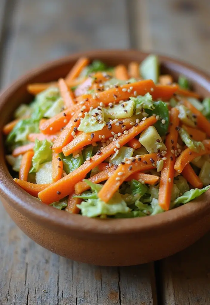 30 Raw Salad Recipes That Are Fresh and Full of Crunch - 2. Crunchy Carrot and Cabbage Slaw