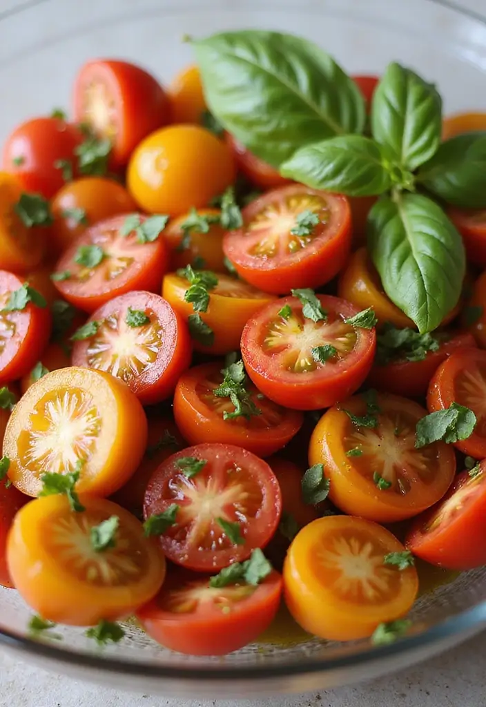 30 Raw Salad Recipes That Are Fresh and Full of Crunch - 26. Marinated Tomato Salad