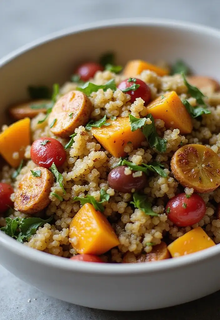 30 Raw Salad Recipes That Are Fresh and Full of Crunch - 29. Savory Quinoa Salad with Roasted Vegetables