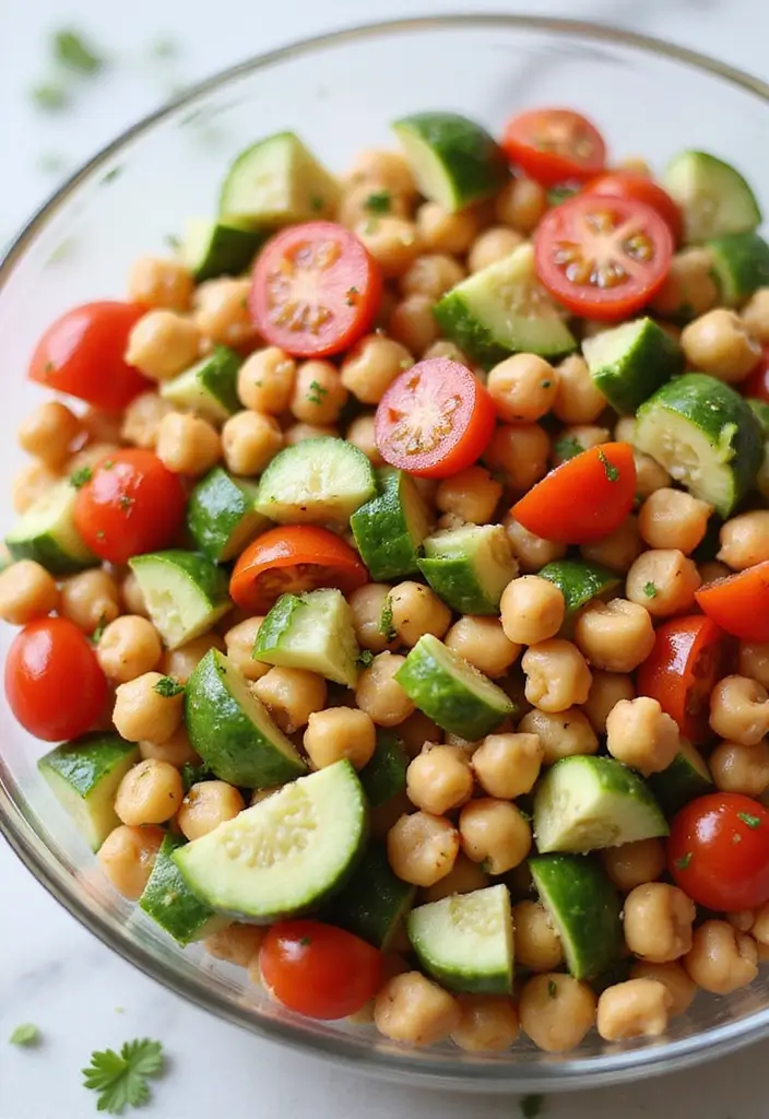 30 Raw Salad Recipes That Are Fresh and Full of Crunch - 3. Mediterranean Chickpea Salad