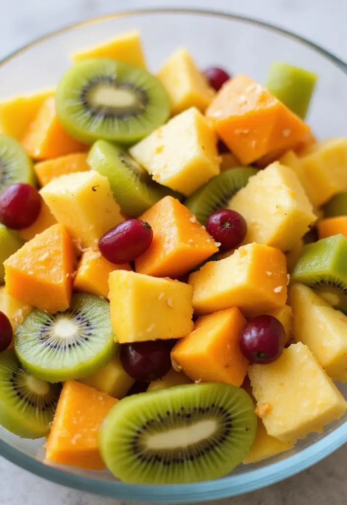 30 Raw Salad Recipes That Are Fresh and Full of Crunch - 30. Tropical Fruit Salad with Lime Dressing