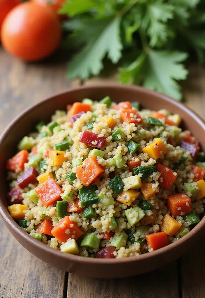30 Raw Salad Recipes That Are Fresh and Full of Crunch - 7. Rainbow Quinoa Salad