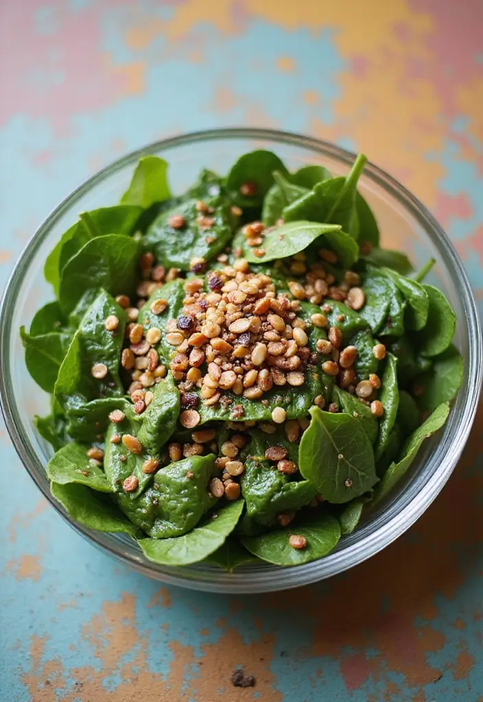 30 Raw Salad Recipes That Are Fresh and Full of Crunch - 9. Superfood Salad with Spinach and Seeds