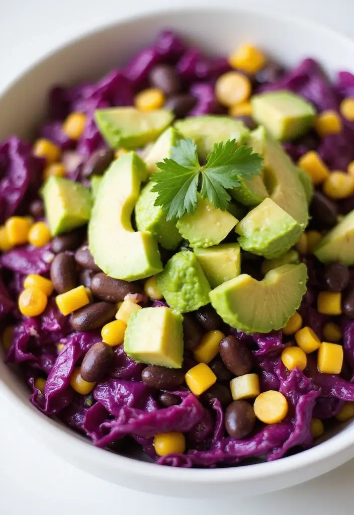 30 Red Cabbage Salad Recipes That Are Fresh and Vibrant - 26. Red Cabbage Taco Salad