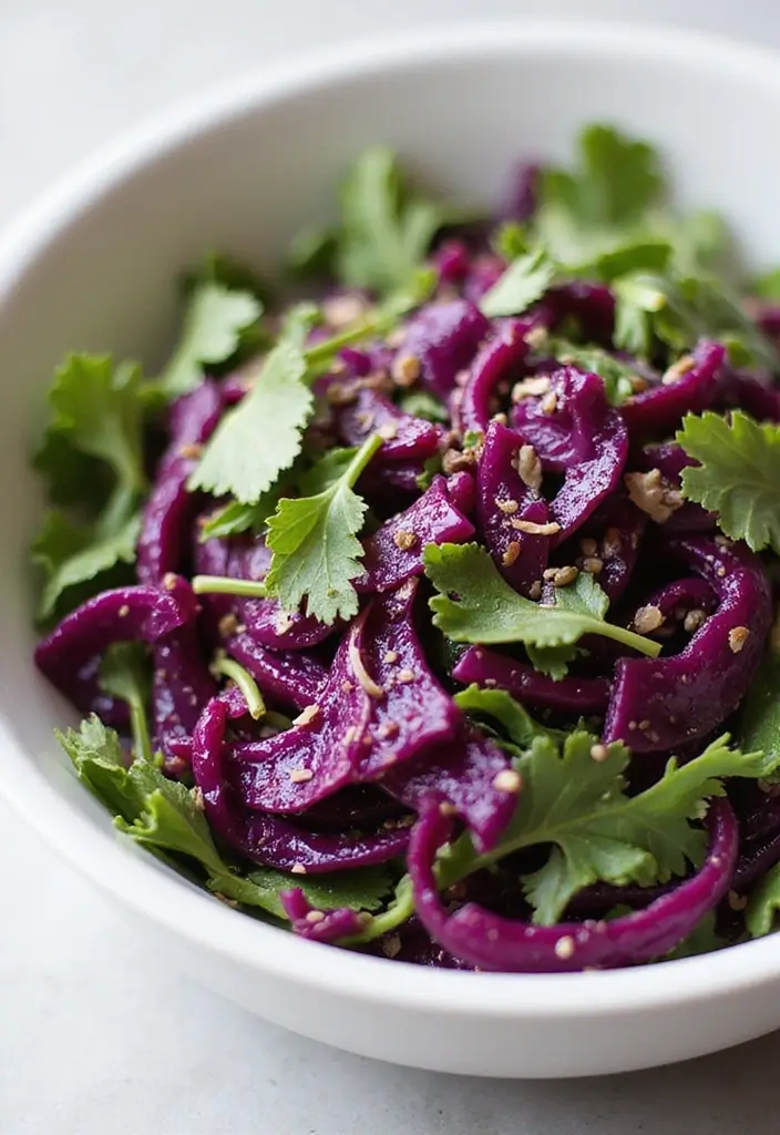30 Red Cabbage Salad Recipes That Are Fresh and Vibrant - 29. Red Cabbage and Arugula Salad