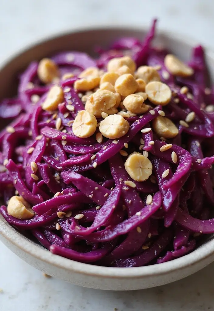 30 Red Cabbage Salad Recipes That Are Fresh and Vibrant - 5. Asian-inspired Red Cabbage Salad