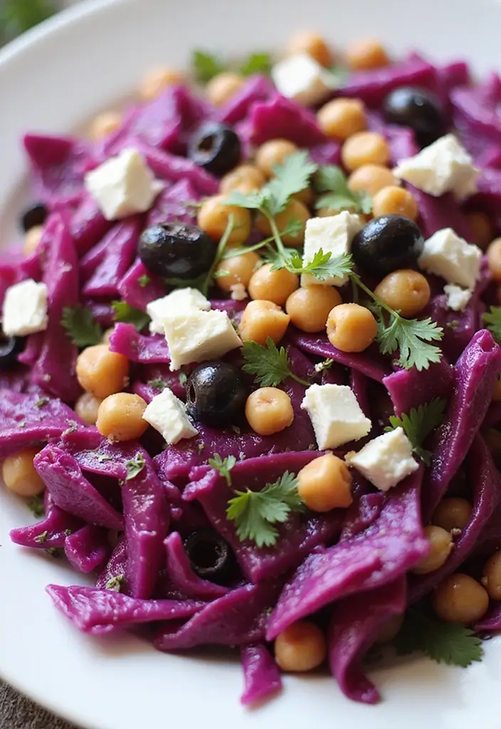 30 Red Cabbage Salad Recipes That Are Fresh and Vibrant - 6. Mediterranean Red Cabbage Salad