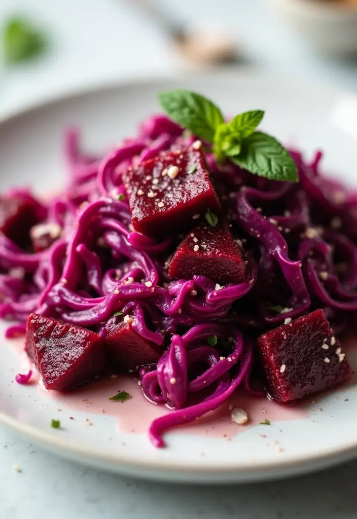 30 Red Cabbage Salad Recipes That Are Fresh and Vibrant - 8. Red Cabbage and Beet Salad
