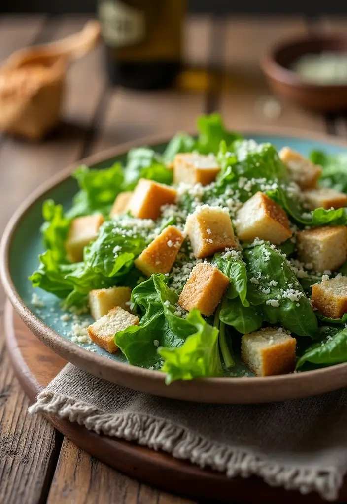 30 Romaine Salad Recipes That Are Crisp and Flavorful - 1. Classic Caesar Salad