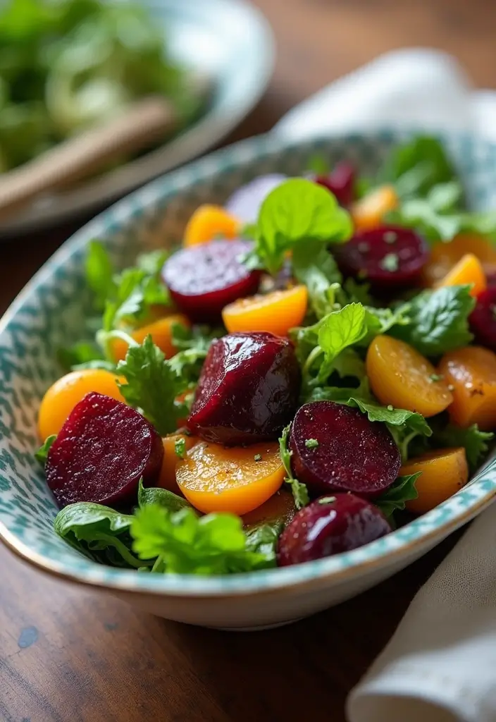 30 Romaine Salad Recipes That Are Crisp and Flavorful - 10. Roasted Beet and Romaine Salad