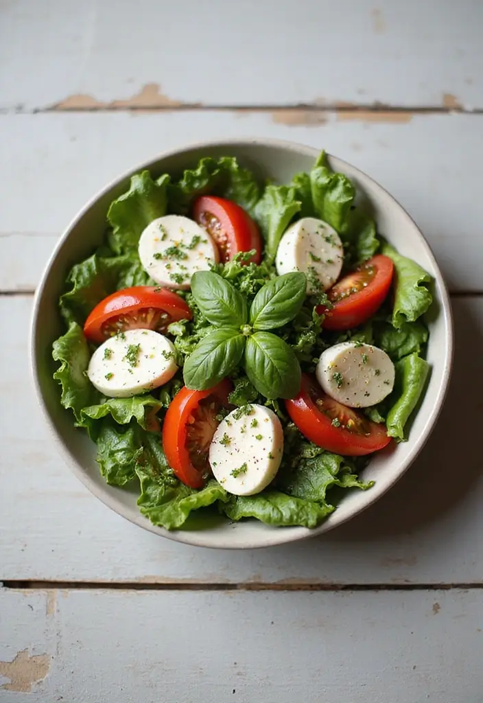 30 Romaine Salad Recipes That Are Crisp and Flavorful - 11. Caprese Romaine Salad