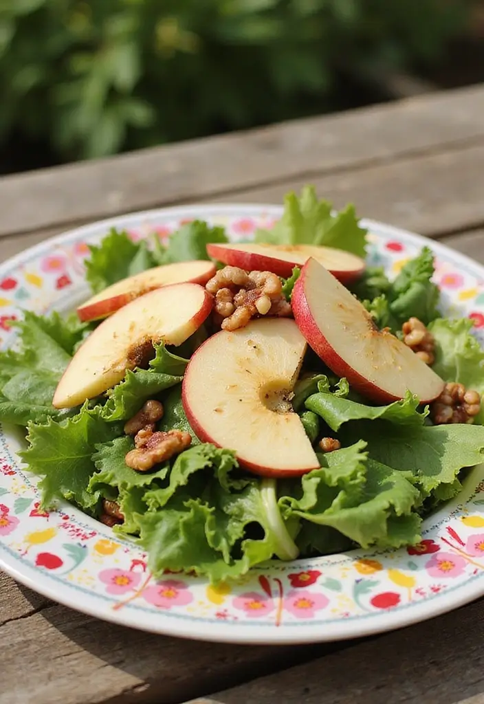 30 Romaine Salad Recipes That Are Crisp and Flavorful - 16. Apple Walnut and Romaine Salad