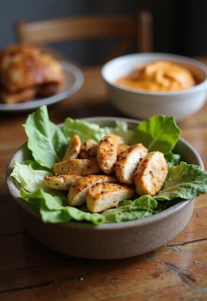 30 Romaine Salad Recipes That Are Crisp and Flavorful - 17. Warm Chicken and Romaine Salad