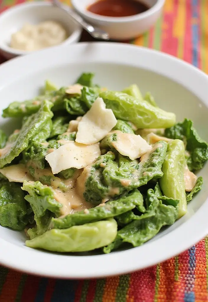 30 Romaine Salad Recipes That Are Crisp and Flavorful - 18. Creamy Garlic Romaine Salad