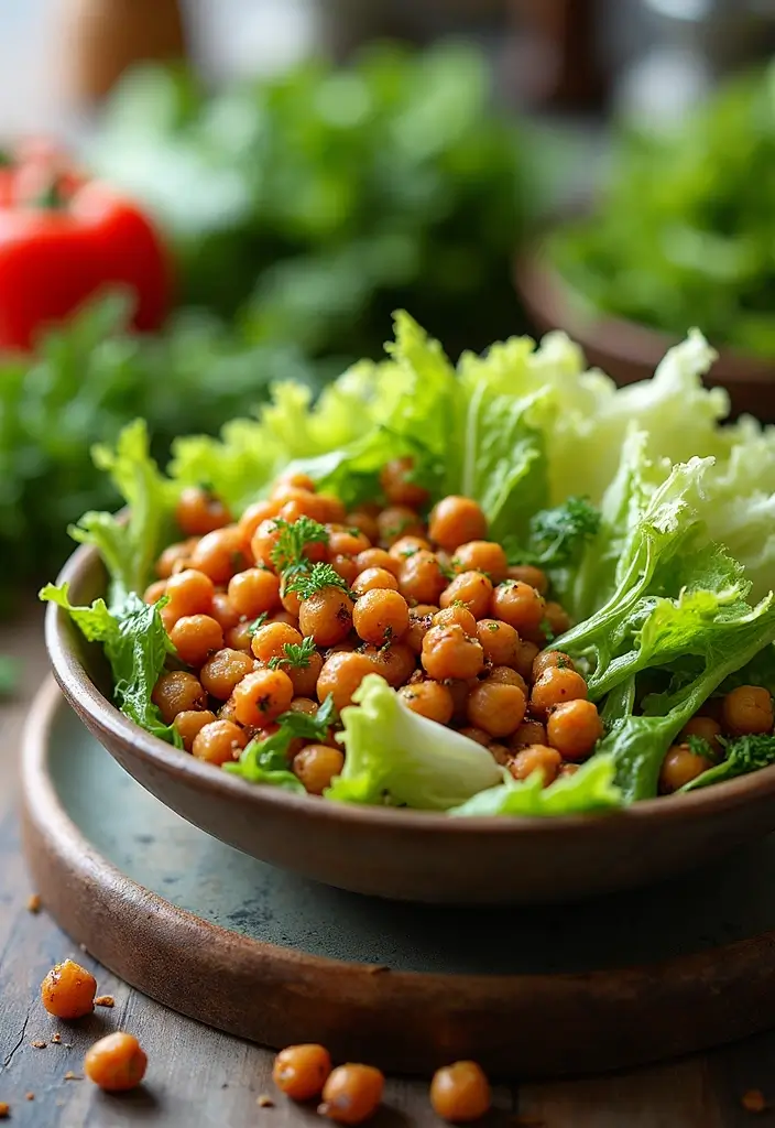 30 Romaine Salad Recipes That Are Crisp and Flavorful - 19. Crunchy Romaine and Chickpea Salad