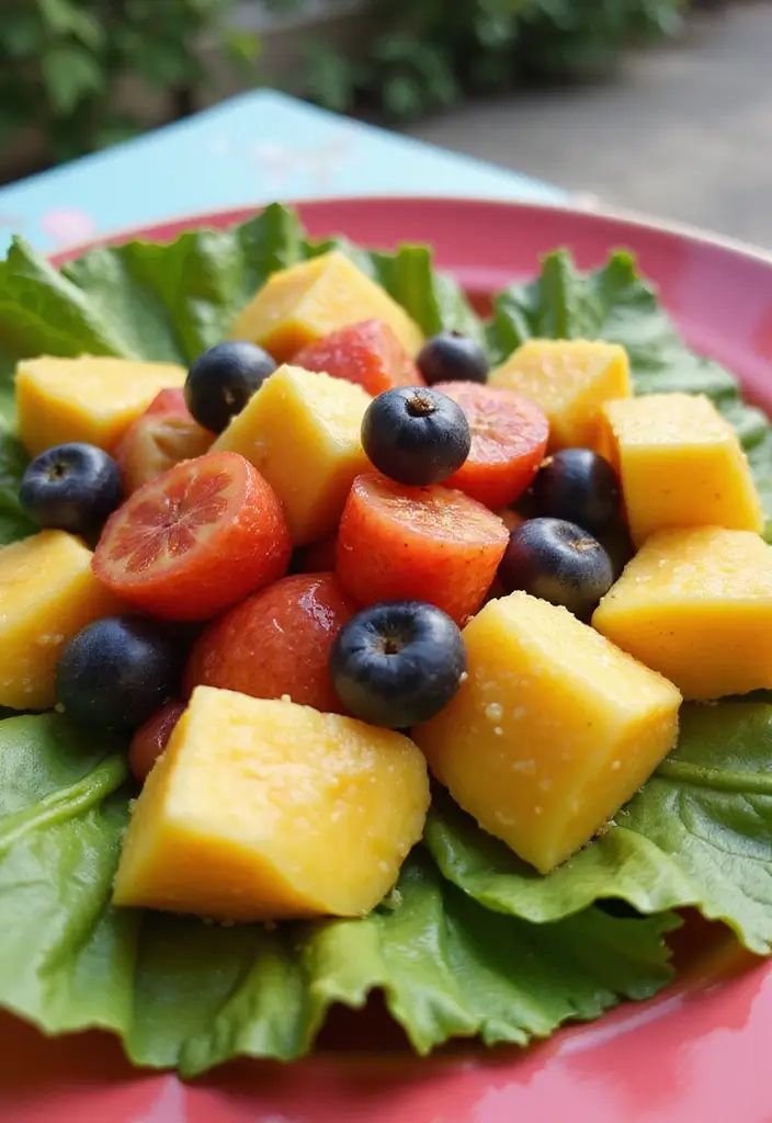 30 Romaine Salad Recipes That Are Crisp and Flavorful - 9. Tropical Fruit and Romaine Salad