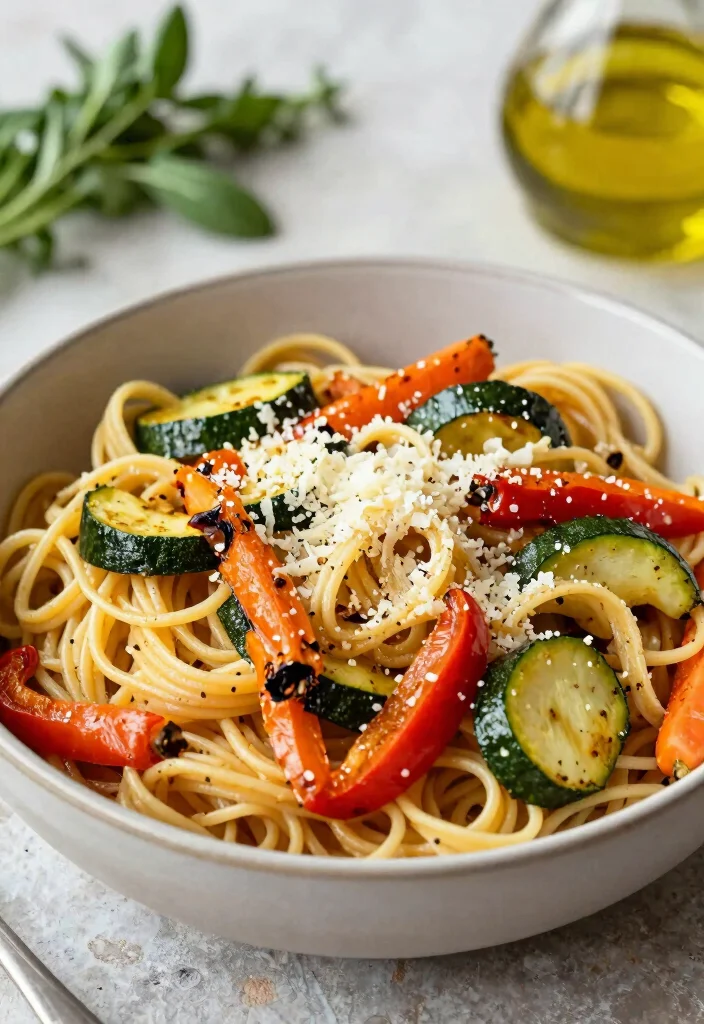 10 Angel Hair Pasta Recipes for Light Quick and Elegant Dinners 5. Angel Hair with Roasted Vegetables 0