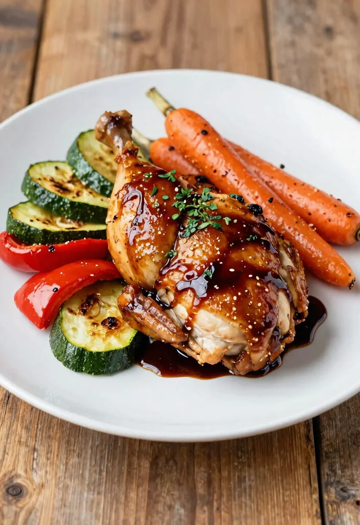 10 Balsamic Chicken Recipes for Sweet Savory and Elegant Flavor 1. Balsamic Glazed Chicken with Roasted Vegetables 0