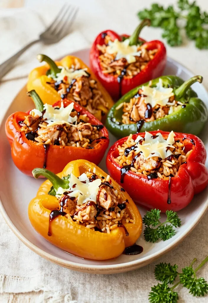 10 Balsamic Chicken Recipes for Sweet Savory and Elegant Flavor 10. Balsamic Chicken Stuffed Peppers 0