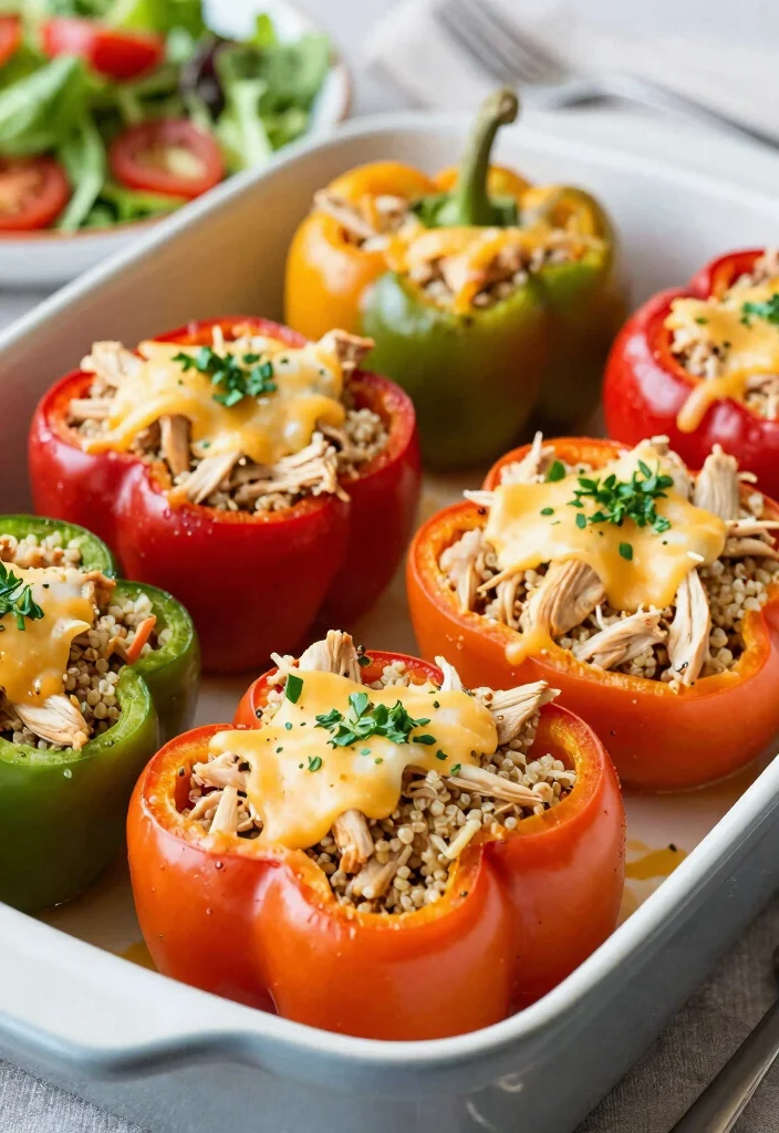 10 Pulled Chicken Recipes for Tender Juicy and Versatile Meals 10. Pulled Chicken Stuffed Peppers 0