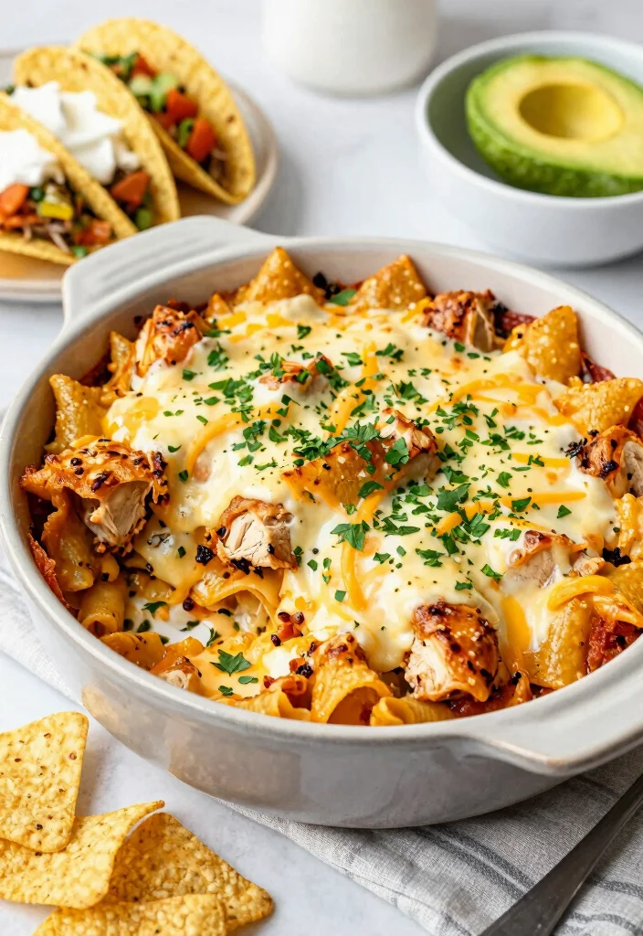 12 Baked Chicken Pasta Recipes for Cheesy Hearty Family Meals 11. Chicken Taco Pasta Bake 0