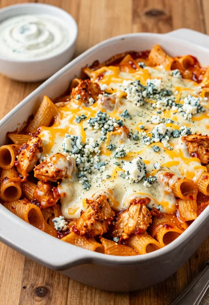 12 Baked Chicken Pasta Recipes for Cheesy Hearty Family Meals 6. Buffalo Chicken Baked Pasta 0