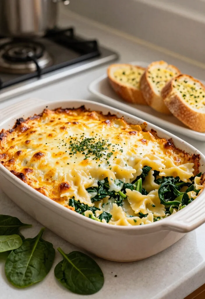 12 Bowtie Pasta Recipes for Fun Shapes and Family Friendly Meals 1. Cheesy Spinach and Bowtie Bake 0