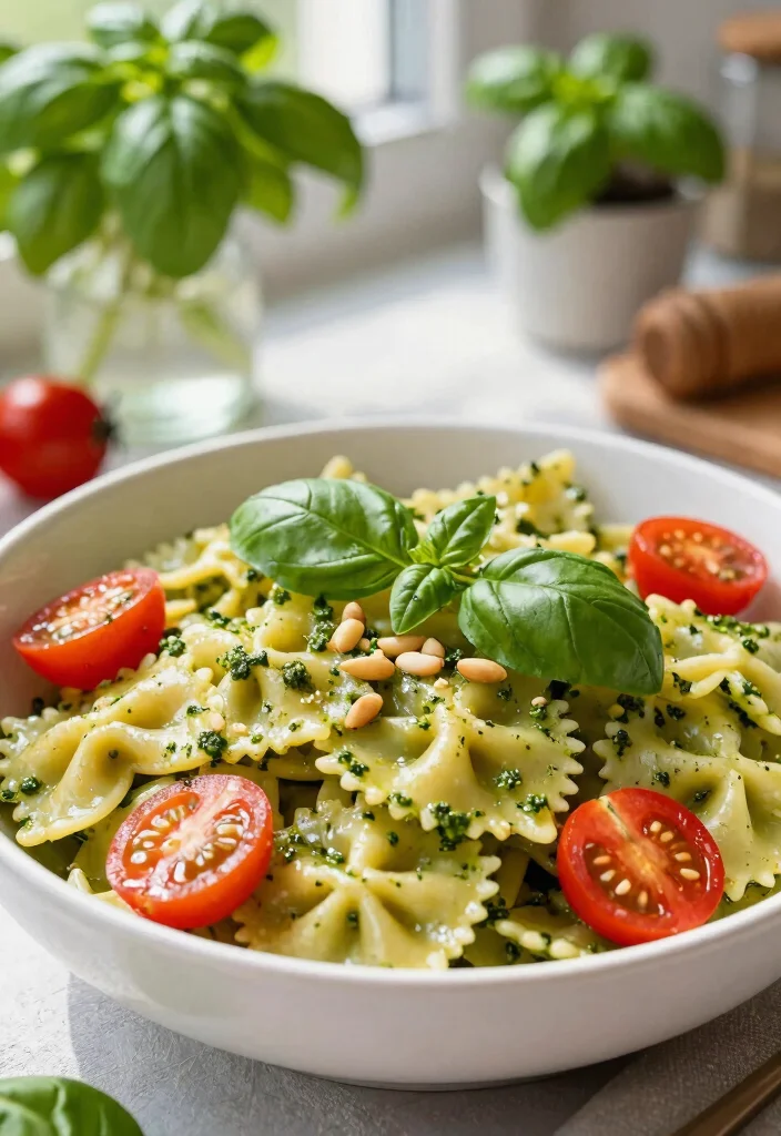 12 Bowtie Pasta Recipes for Fun Shapes and Family Friendly Meals 5. Pesto Bowtie Pasta with Cherry Tomatoes 0