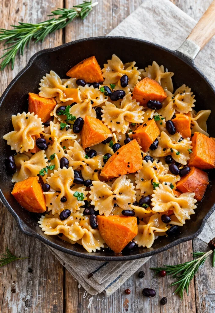12 Bowtie Pasta Recipes for Fun Shapes and Family Friendly Meals 6. Sweet Potato and Bowtie Pasta Skillet 0