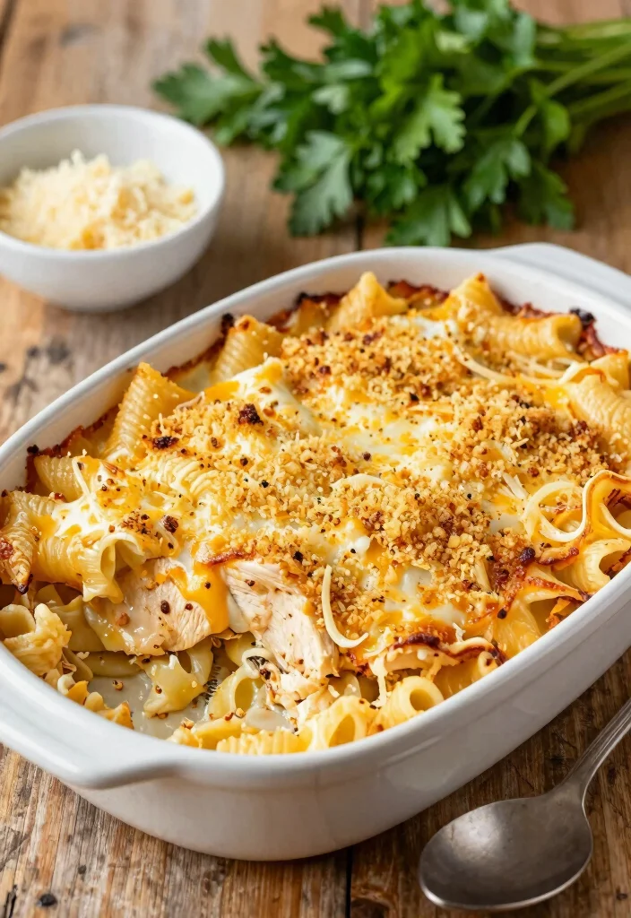 12 Chicken Pasta Recipes for Creamy Hearty and Weeknight Friendly Meals 4. Garlic Parmesan Chicken Pasta Bake 0