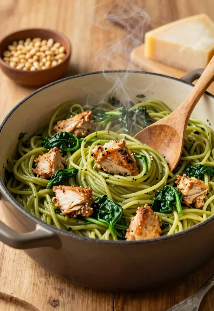 12 Chicken Pesto Pasta Recipes for Creamy Herby Weeknight Favorites 2. One Pot Chicken Pesto Pasta 0