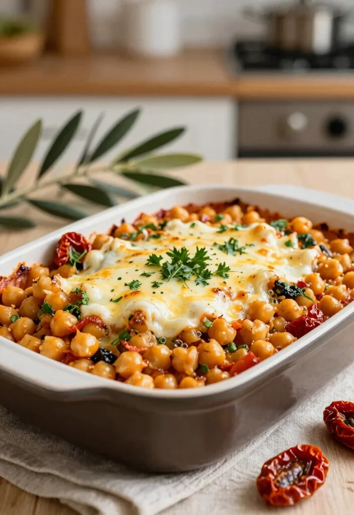 12 Chickpea Pasta Recipes for Protein Rich and Healthy Dinners 3 12 Chickpea Pasta Recipes for Protein Rich and Healthy Dinners 3. Mediterranean Chickpea Pasta Bake 0
