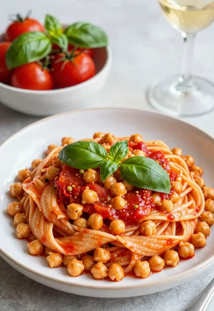 12 Chickpea Pasta Recipes for Protein Rich and Healthy Dinners 6 12 Chickpea Pasta Recipes for Protein Rich and Healthy Dinners 6. Chickpea Pasta with Tomato Basil Sauce 0