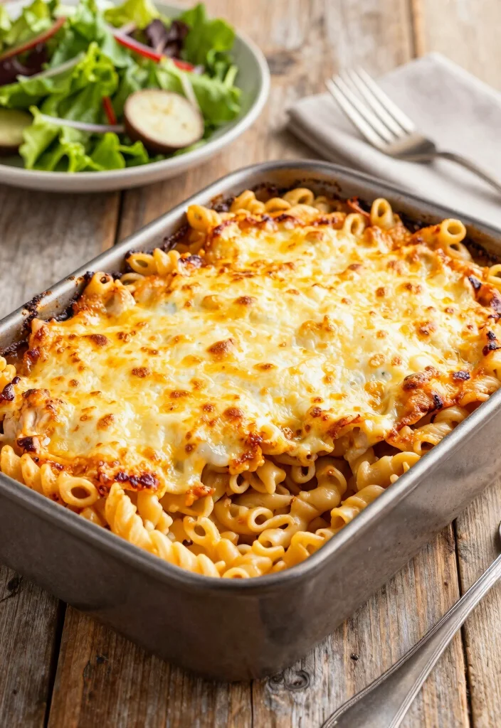 12 Easy Chicken and Pasta Recipes for Quick Weeknight Dinners 4. Chicken Parmesan Pasta Bake 0