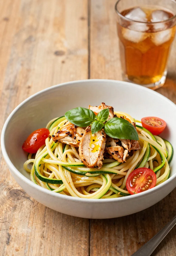 12 Low Carb Chicken Recipes for Healthy Filling and Guilt Free Dinners 4 12 Low Carb Chicken Recipes for Healthy Filling and Guilt Free Dinners 4. Chicken and Zucchini Noodles 0