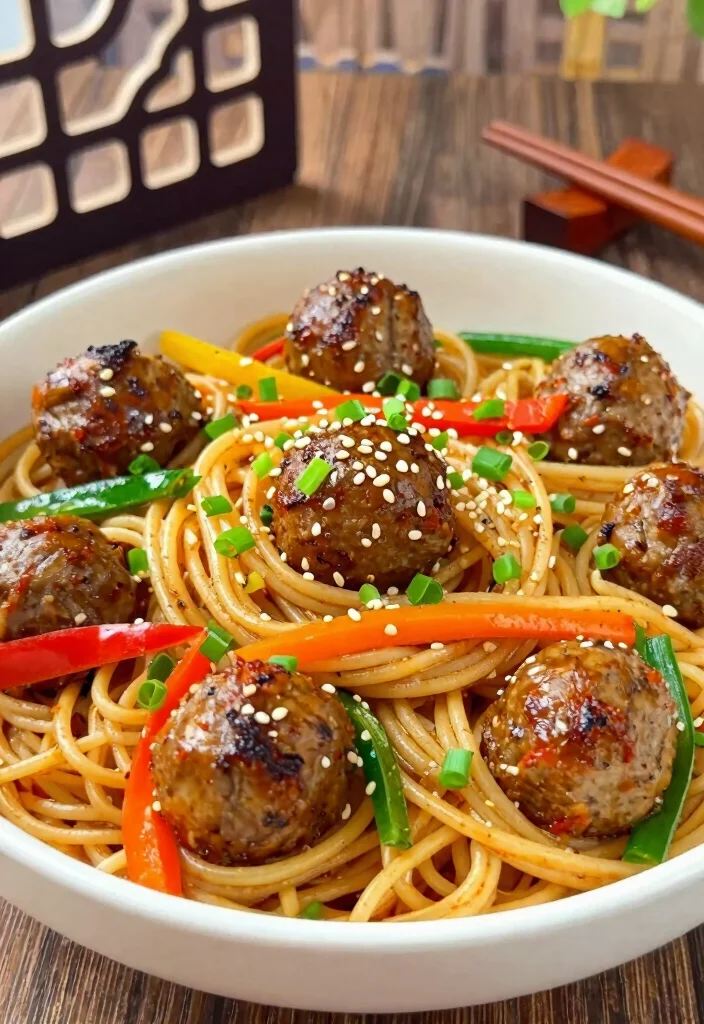 12 Meatball Pasta Recipes for Classic Comfort and Hearty Flavor 7. Asian Inspired Meatball Pasta Stir Fry 0