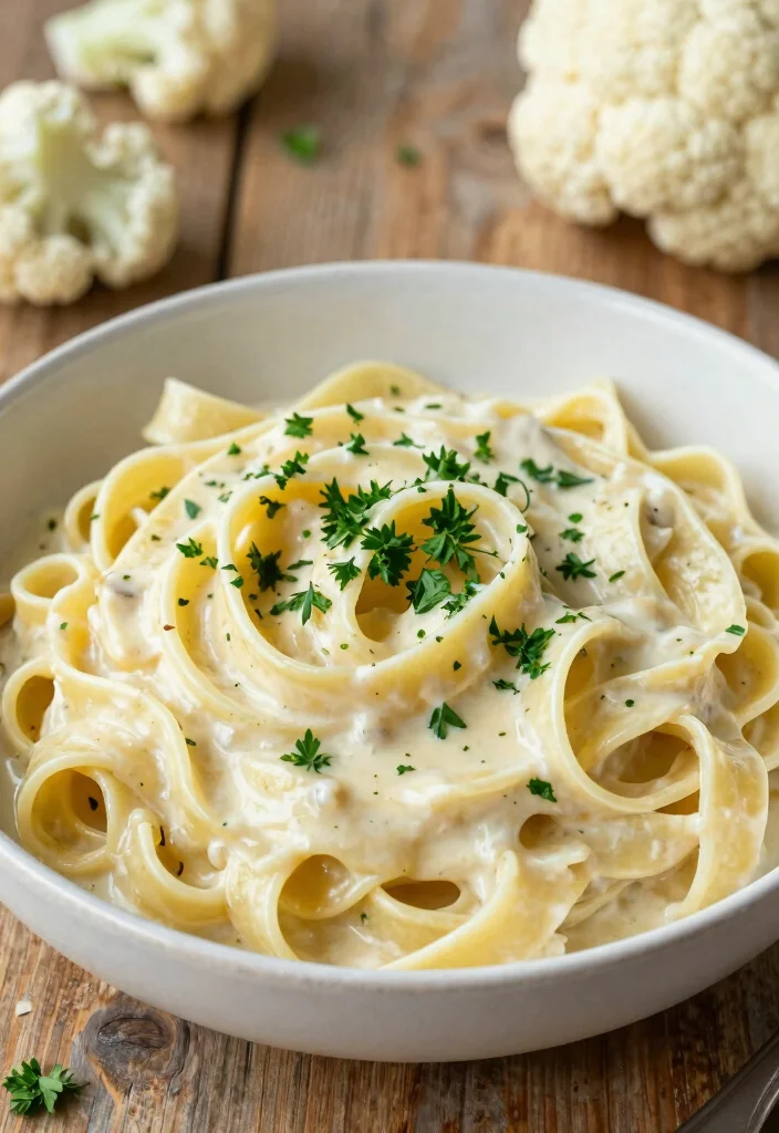 12 Meatless Pasta Recipes for Simple Flavorful Plant Based Dinners 10. Cauliflower Alfredo Pasta 0