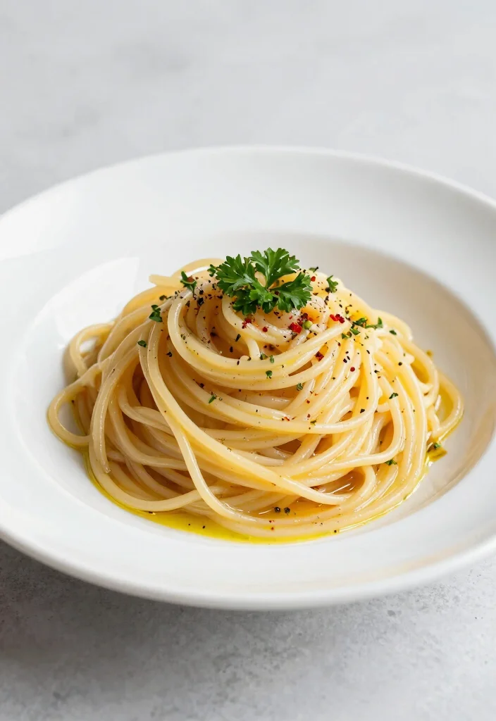 12 Meatless Pasta Recipes for Simple Flavorful Plant Based Dinners 12. Garlic and Herb Spaghetti Aglio e Olio 0