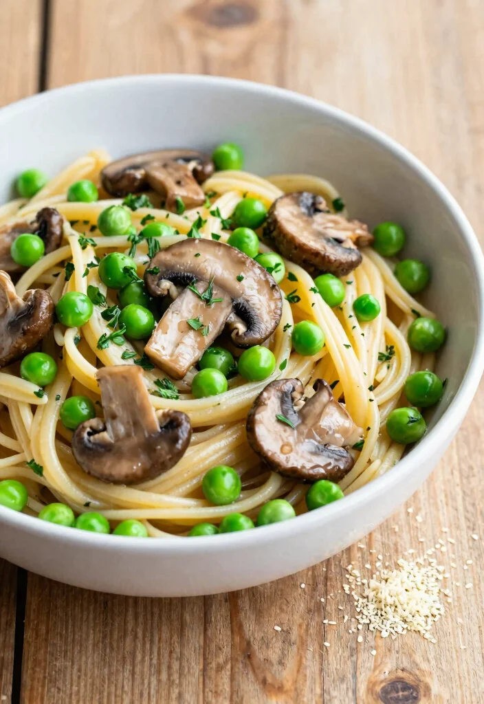 12 Mushroom Pasta Recipes for Savory Rich and Comforting Flavor 8. Mushroom and Pea Pasta 0