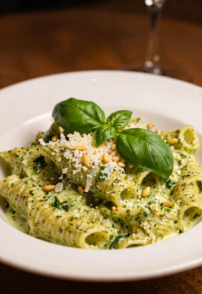 12 Pasta Recipes White Sauce for Creamy Smooth and Cozy Dinners 12. Creamy Pesto Pasta 0