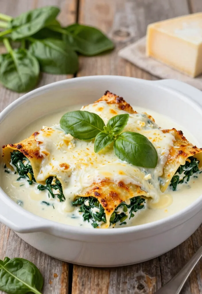 12 Pasta Recipes White Sauce for Creamy Smooth and Cozy Dinners 2. Spinach and Ricotta Cannelloni 0
