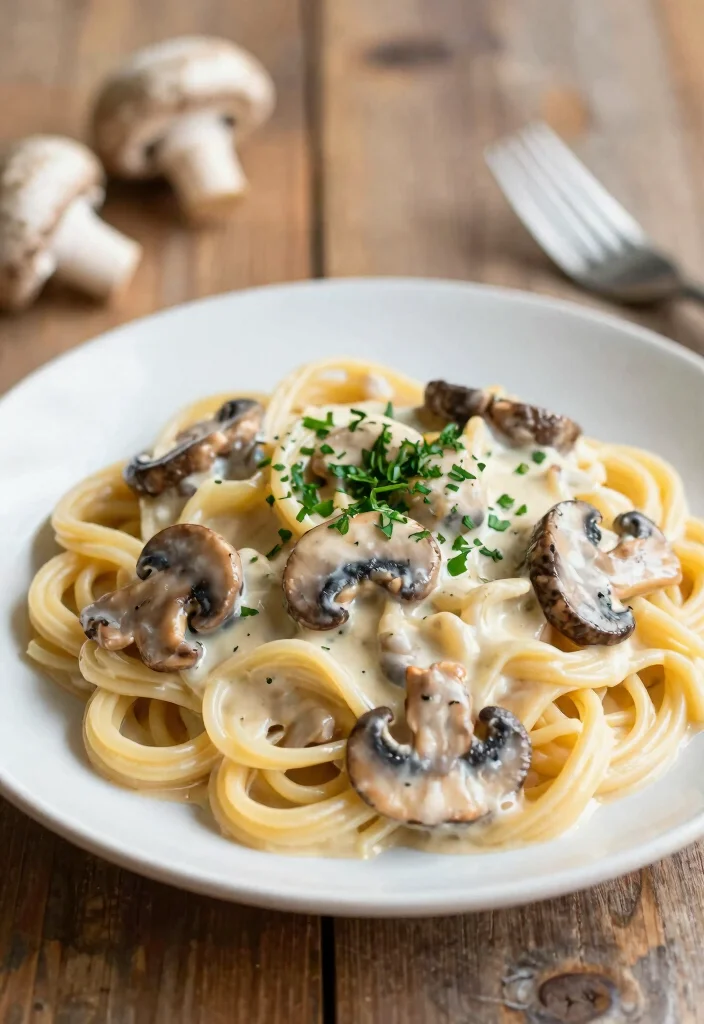 12 Pasta Recipes White Sauce for Creamy Smooth and Cozy Dinners 3. Mushroom Stroganoff Pasta 0