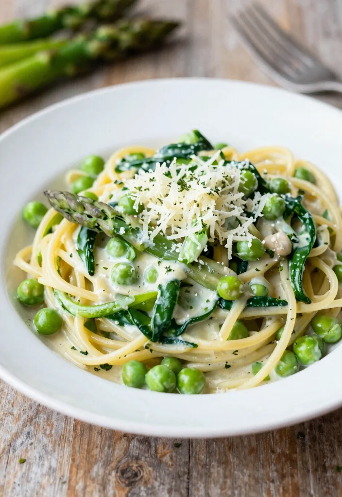12 Pasta Recipes White Sauce for Creamy Smooth and Cozy Dinners 6. Asparagus and Pea Pasta 0