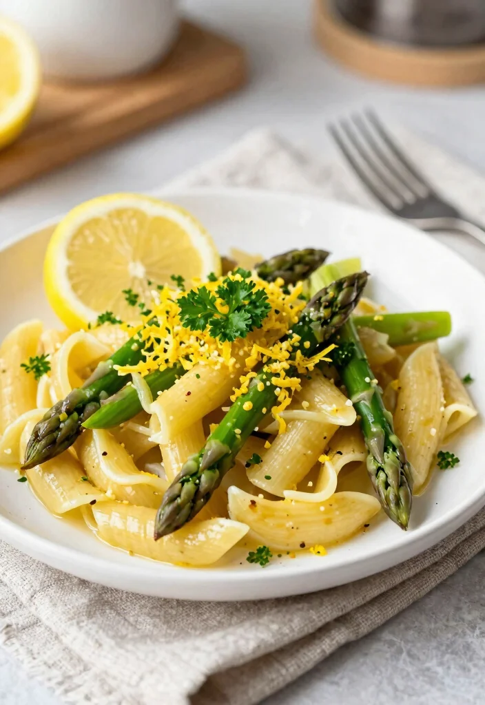 12 Pasta Recipes for Dinner That Are Quick, Satisfying, and Delicious 3 12 Pasta Recipes for Dinner That Are Quick Satisfying and Delicious 3. Zesty Lemon Asparagus Pasta 0