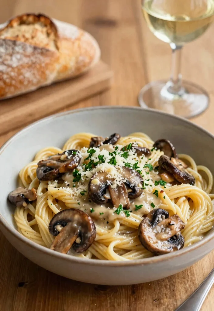 12 Pasta Recipes for Dinner That Are Quick, Satisfying, and Delicious 8 12 Pasta Recipes for Dinner That Are Quick Satisfying and Delicious 8. Garlic Butter Mushroom Pasta 0