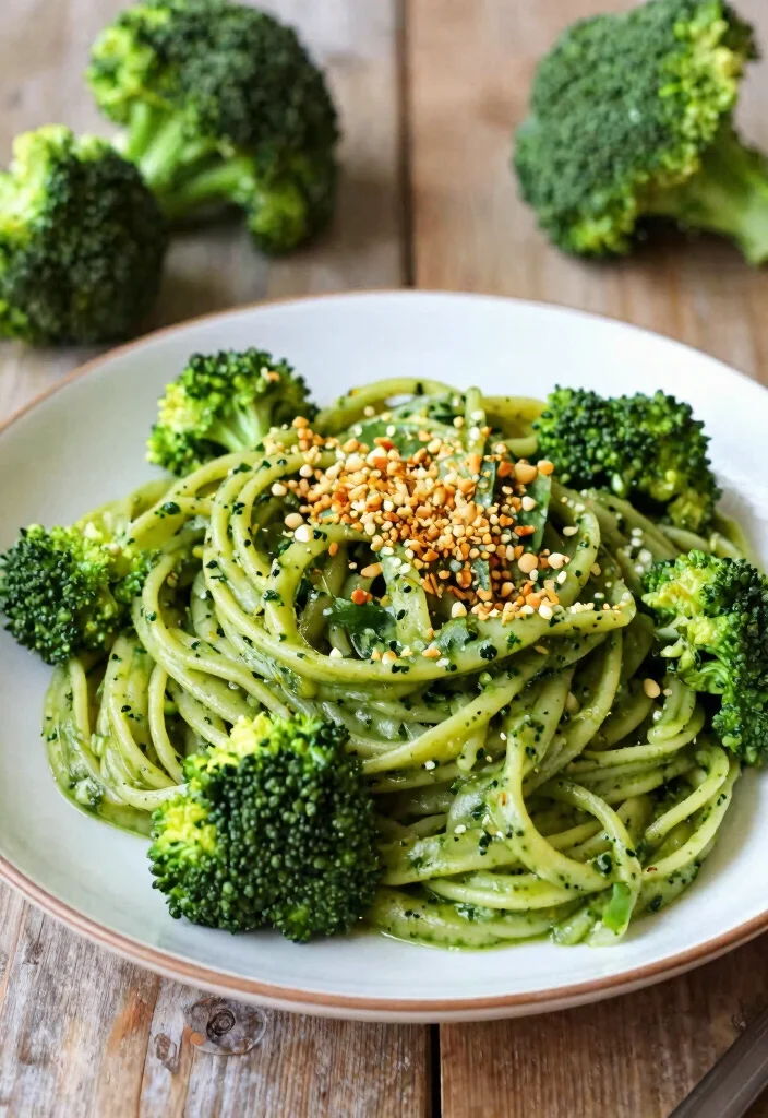 12 Pesto Pasta Recipes for Fresh Herby and Flavor Packed Dinners 9. Broccoli Pesto Pasta with Nutritional Yeast 0