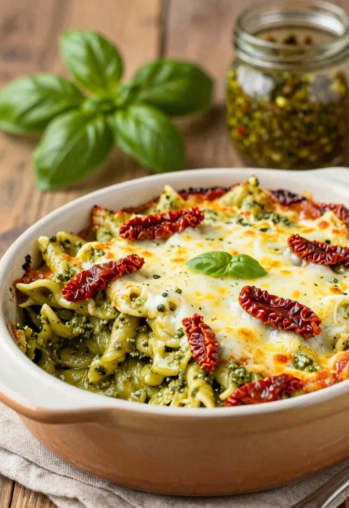 14 Baked Pasta Recipes for Cheesy Cozy and Oven Ready Comfort 5 14 Baked Pasta Recipes for Cheesy Cozy and Oven Ready Comfort 5. Pesto Pasta Bake with Sun Dried Tomatoes 0