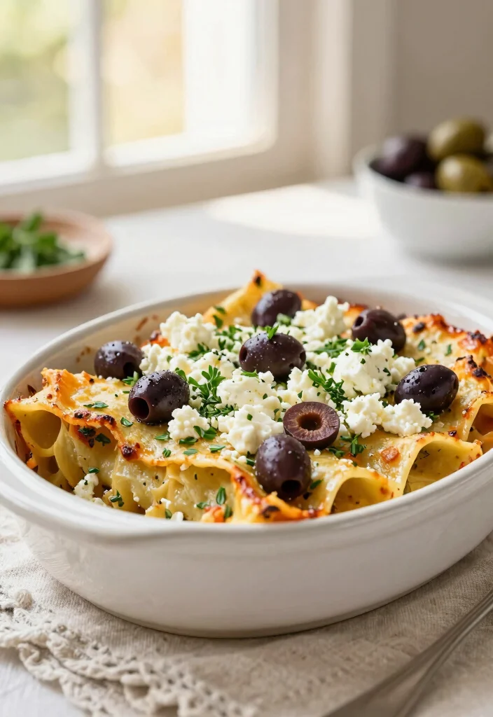 14 Baked Pasta Recipes for Cheesy Cozy and Oven Ready Comfort 7 14 Baked Pasta Recipes for Cheesy Cozy and Oven Ready Comfort 7. Mediterranean Baked Pasta with Olives and Feta 0